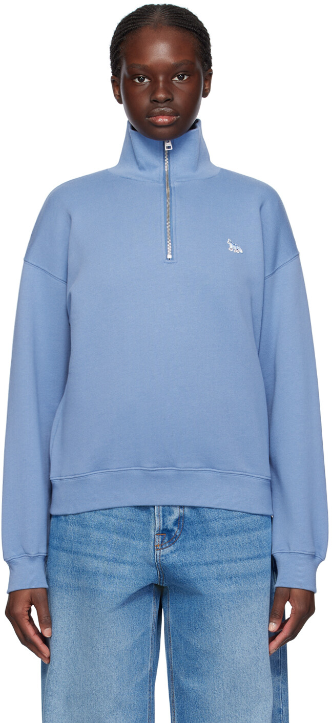 

Синий свитшот Baby Fox Maison Kitsune