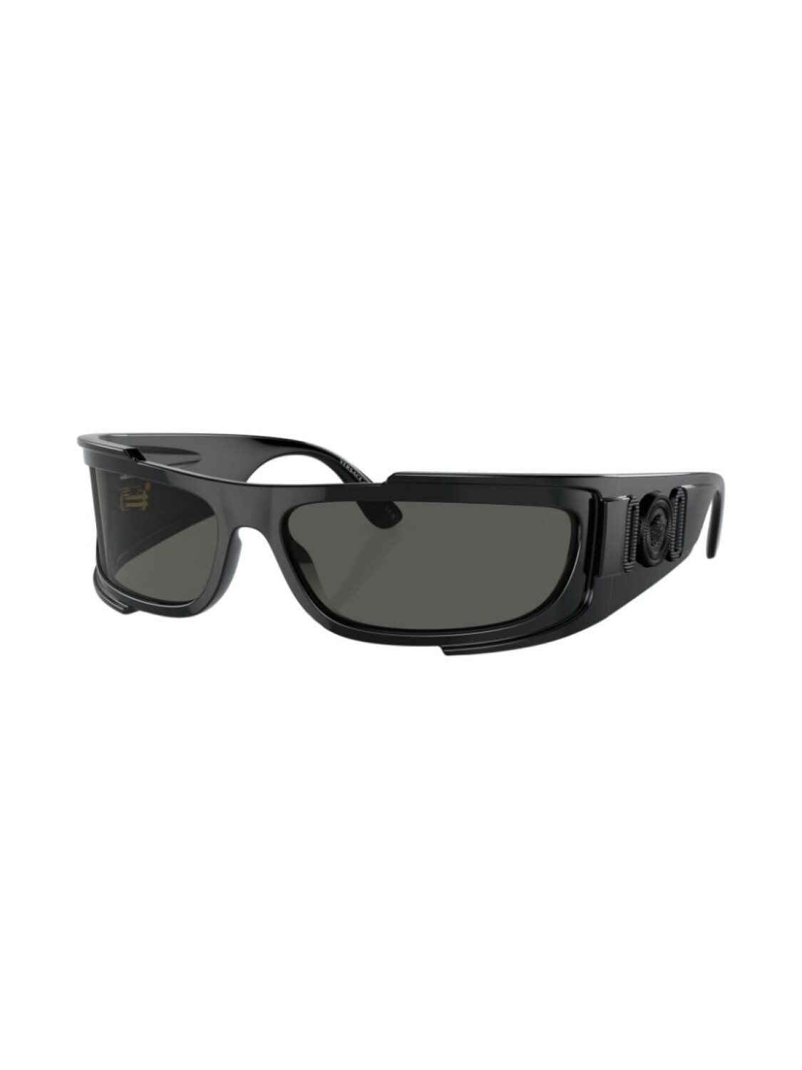 Versace Eyewear солнцезащитные очки в прямоугольной оправе с логотипом, черный — фото 2