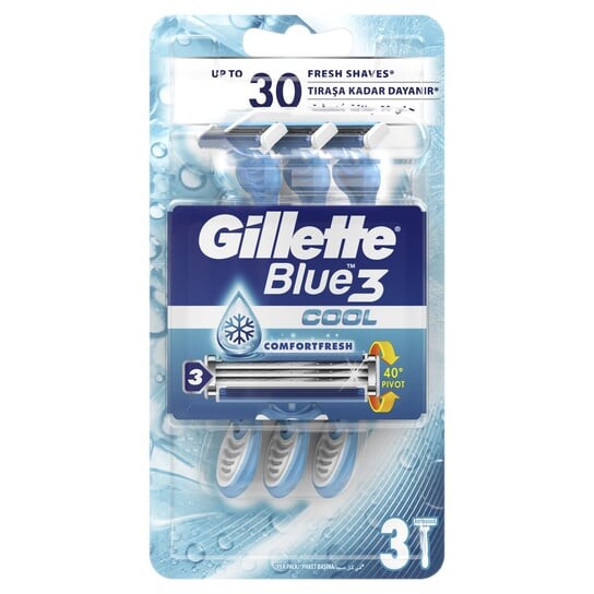 

Бритва одноразовая, 3 шт. Gillette, Blue 3 Cool