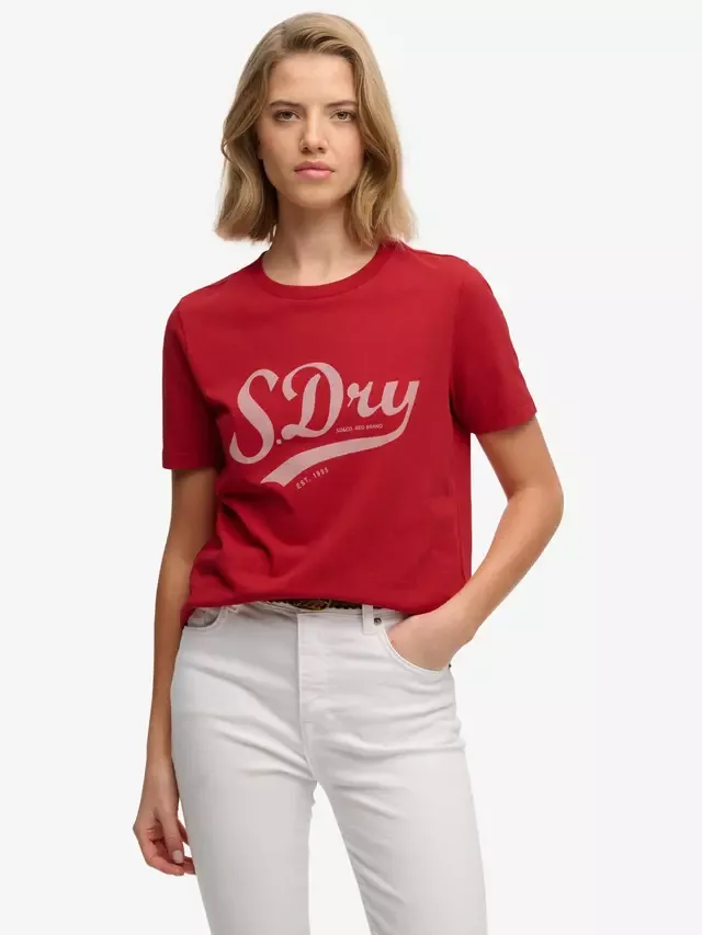 Футболка Varsity Script, цвет Varsity Red Superdry