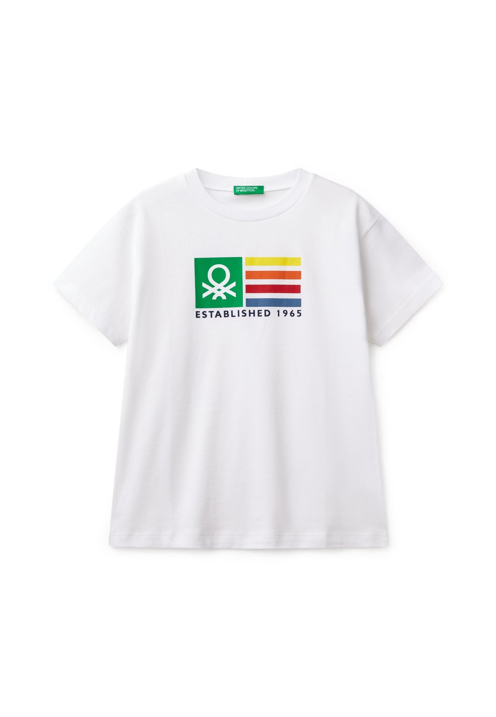 

Футболка с принтом SHORT SLEEVE United Colors of Benetton, белый