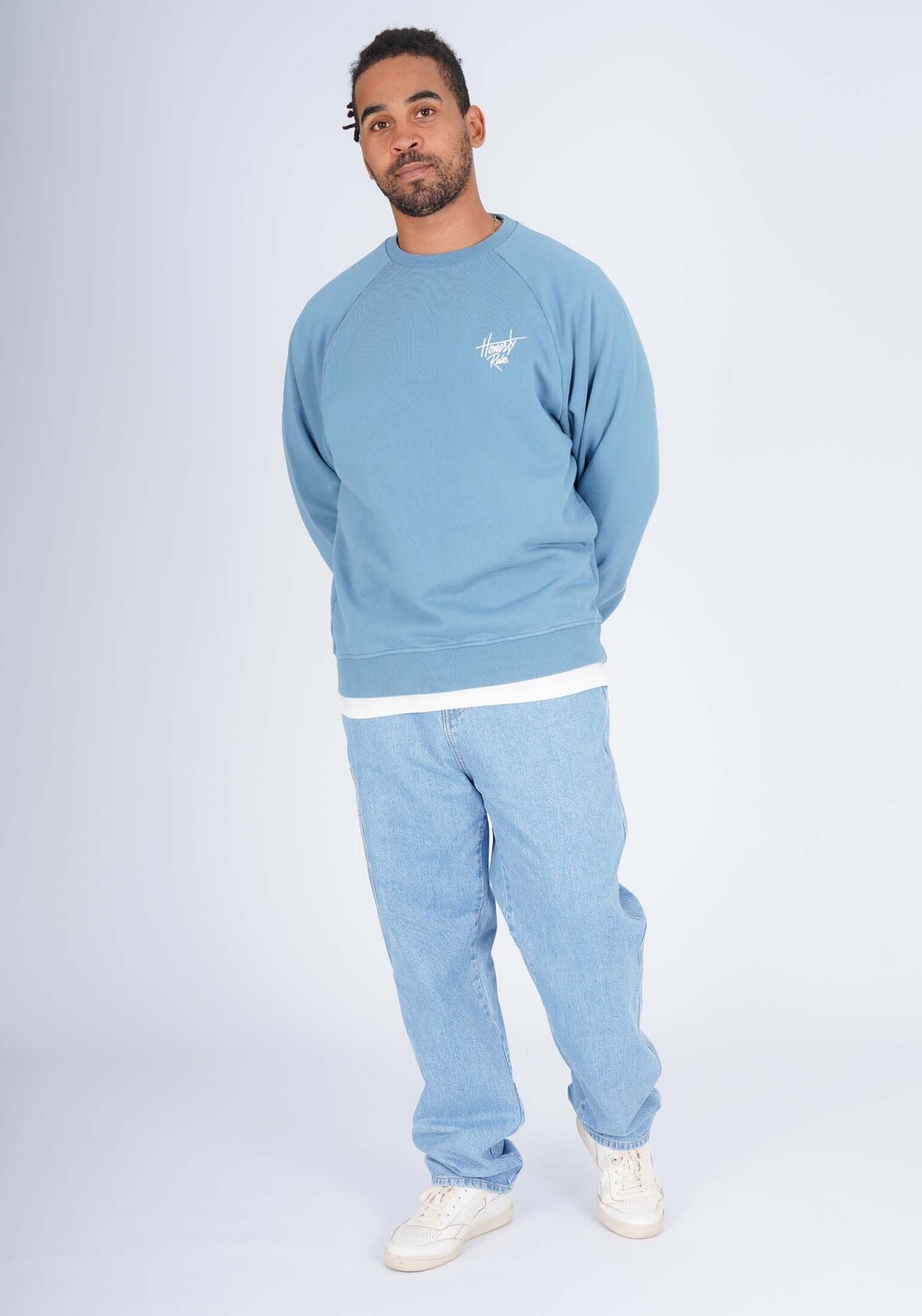 Толстовка HONESTY RULES Sweatwear Raglan Signature, цвет aegean blue — фото 2