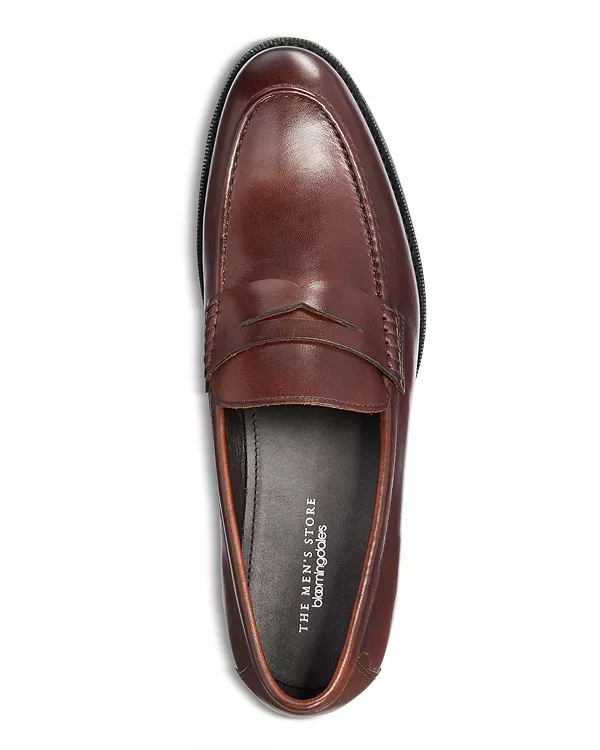Мужские лоферы без шнурков - эксклюзив The Men'S Store At Bloomingdale'S, коричневый — фото 2
