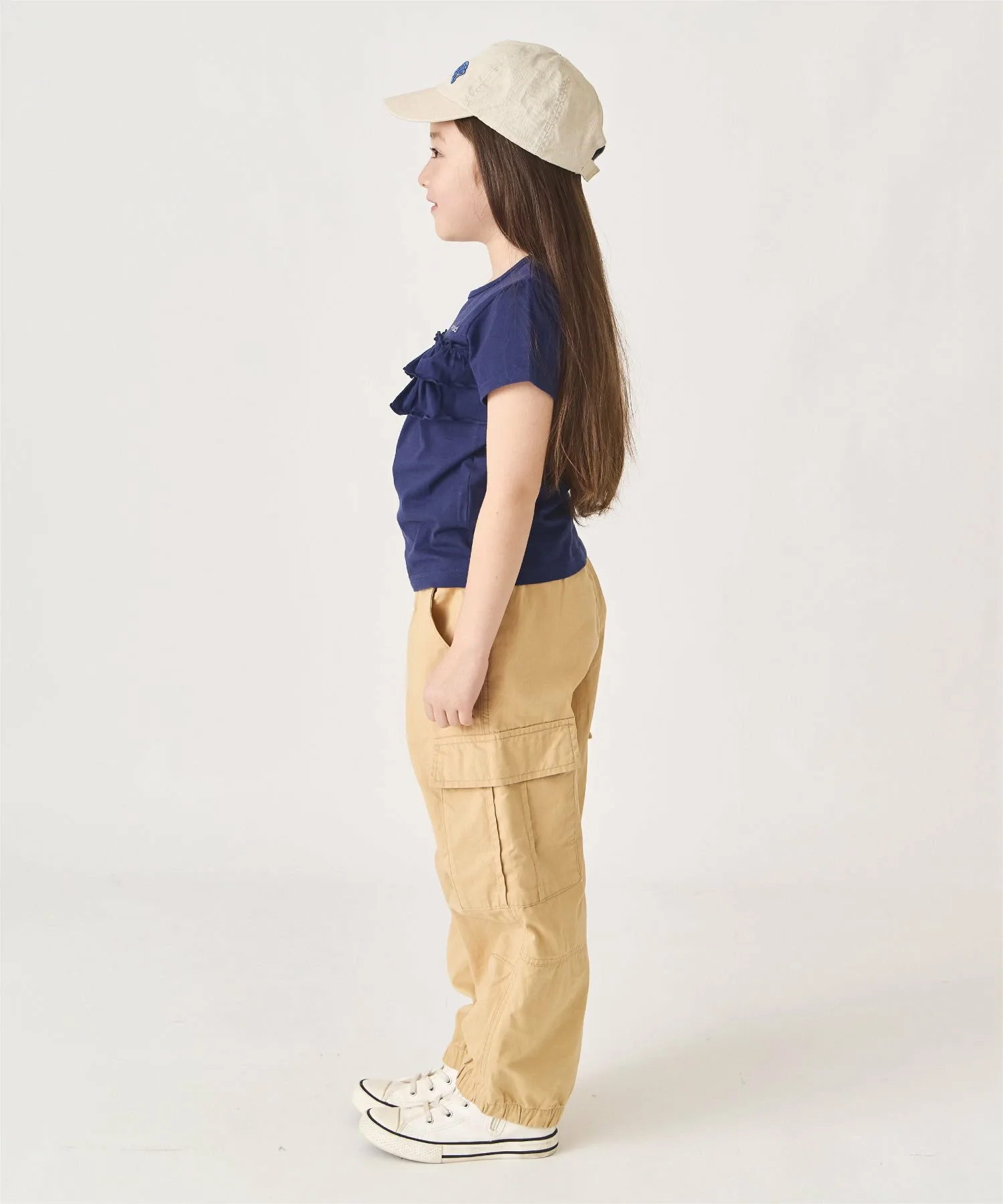 Футболка с оборками Ever Closet, Navy — фото 3