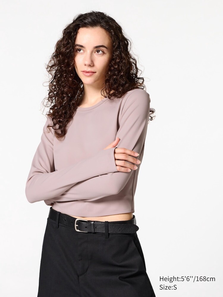 

Лонгслив ultra stretch airism Uniqlo, цвет 10 розовый