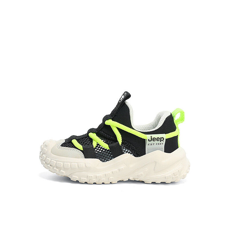 

Кроссовки Jeep Kids Outdoor Shoes Kids Low-top Black/Green, черный/зеленый
