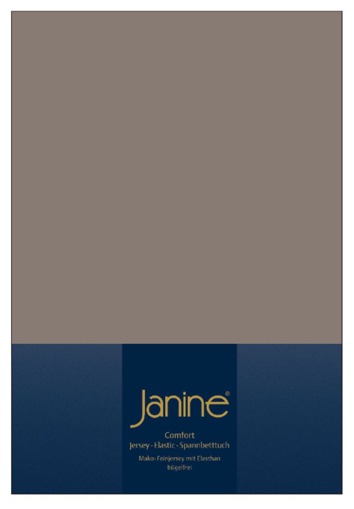 

Простыня Janine ЭЛАСТИК - 200 X 200 серо-коричневый Original Janine