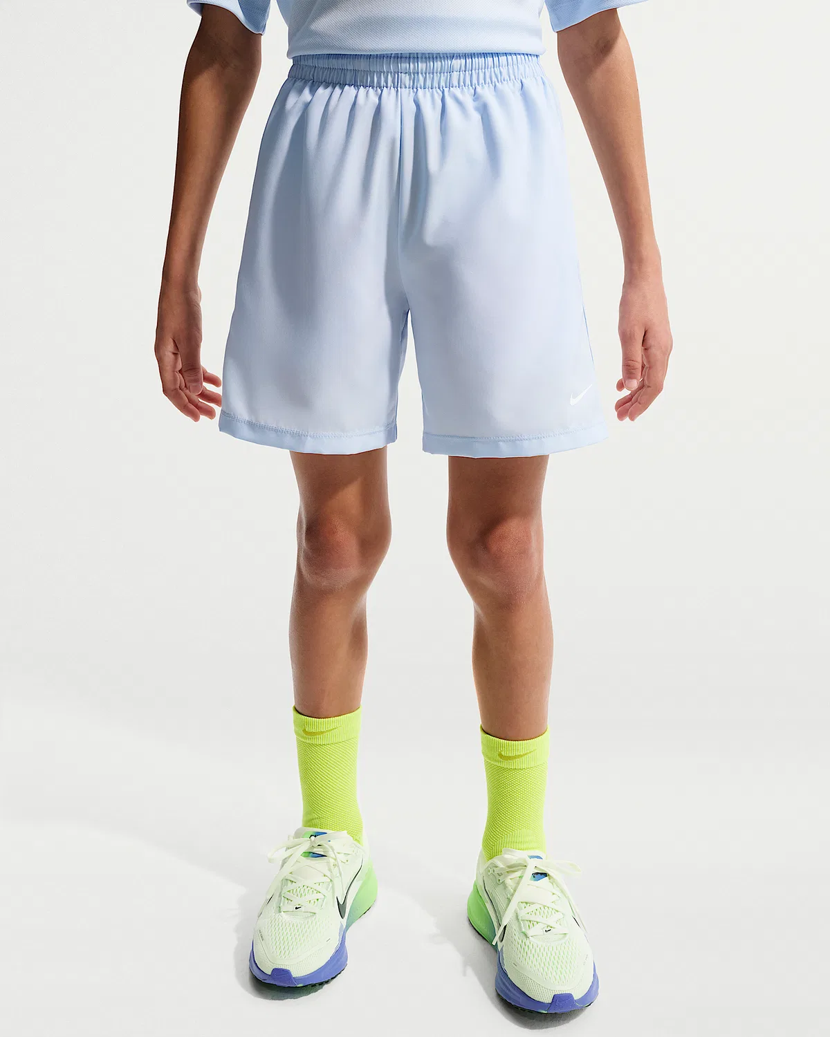 Детские тренировочные шорты Nike Dri-FIT Big Kids' Multi, Hydrogen Blue/White — фото 2