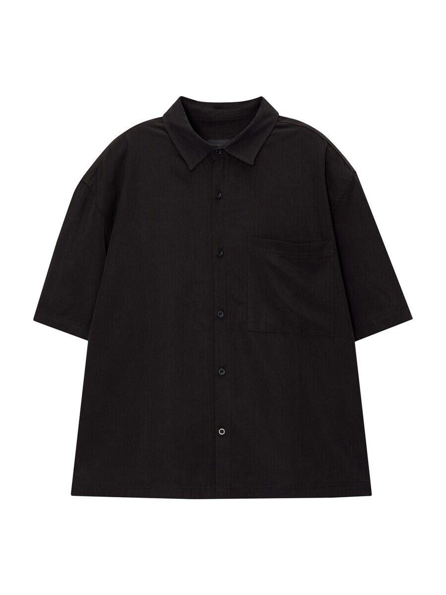 

Повседневная рубашка Pull&Bear Comfort fit Button Up Shirt, черный