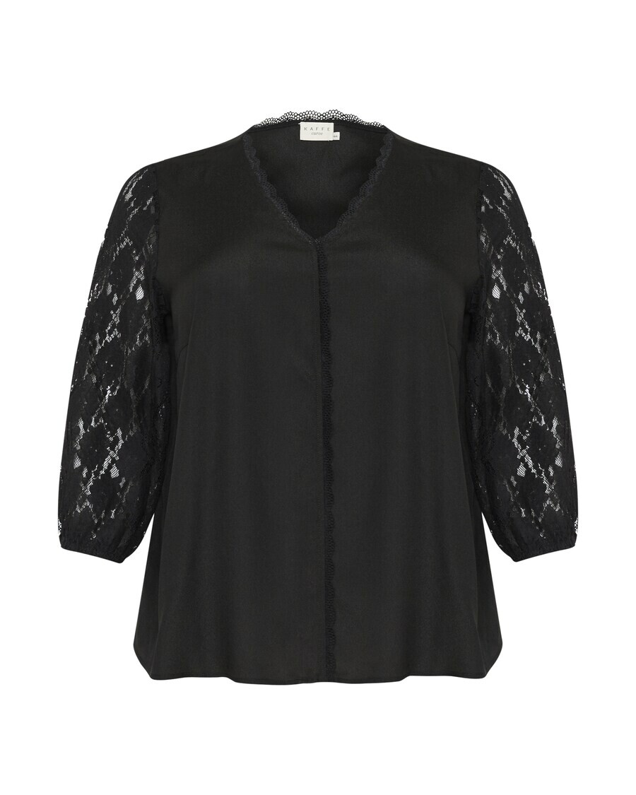 

Кружевная блузка KAFFE CURVE Blouse Silje, черный