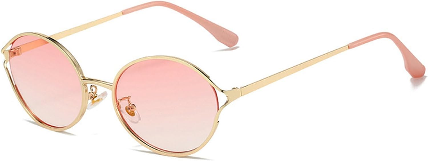 

Ретро металлические мужские круглые солнцезащитные очки, модные женские солнцезащитные очки в стиле панк с зеленым градиентом, солнцезащитные очки UV400 mincl, Light Pink