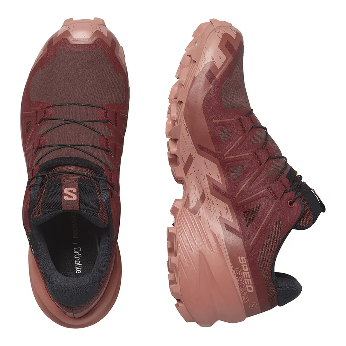 Кроссовки Salomon Women's Speedcross 6 Gore-Tex Trail Running, красный — фото 3