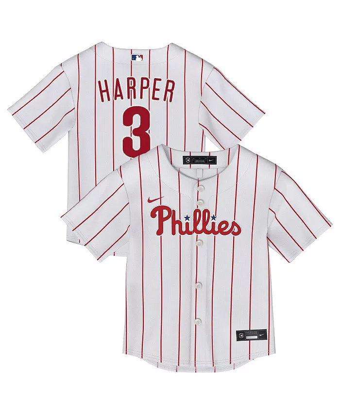 

Футболка-реплика для мальчиков и девочек Брайс Харпер Уайт Филадельфия Филлис Nike