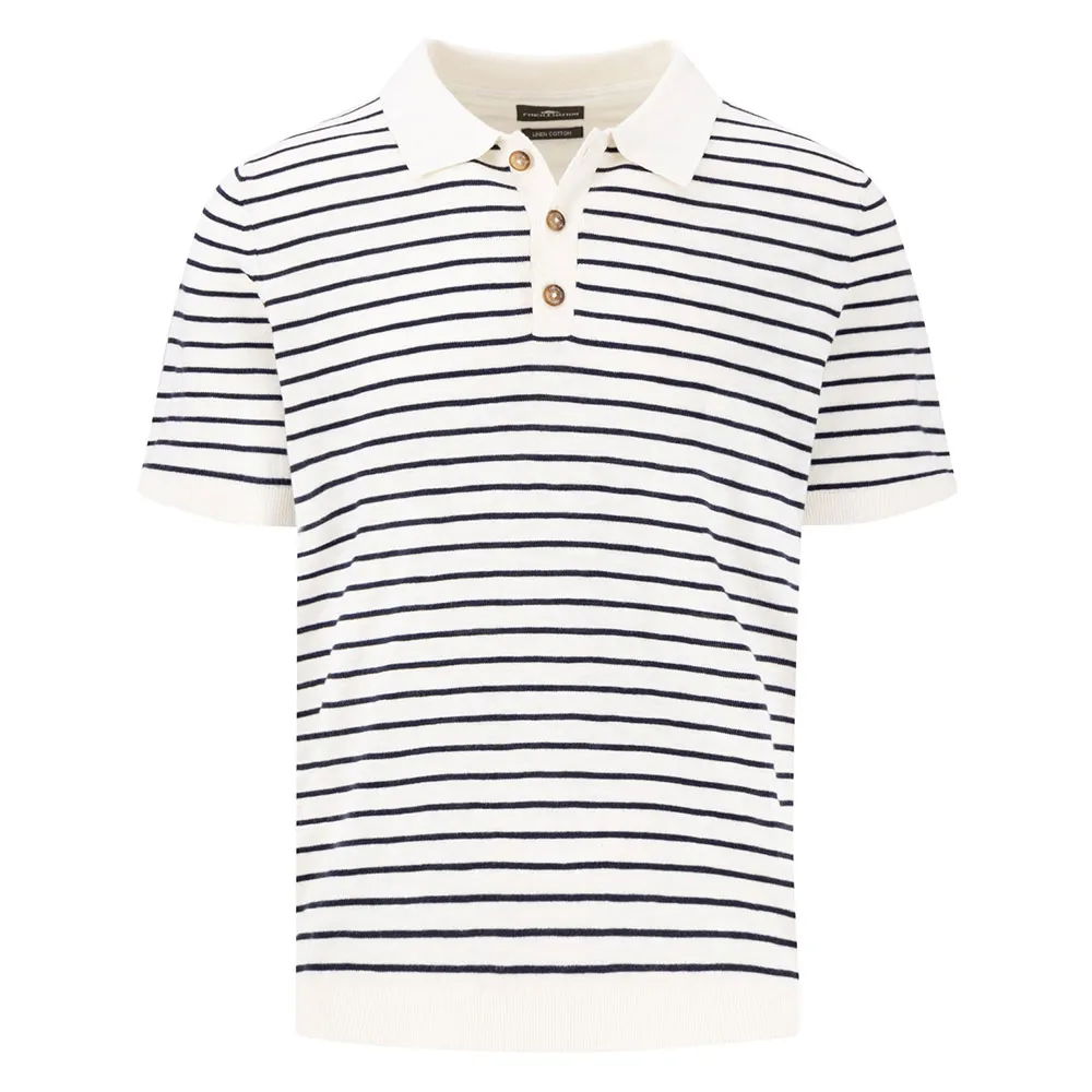 

Поло с коротким рукавом Fynch Hatton 1503705 Cotton Linen, белый