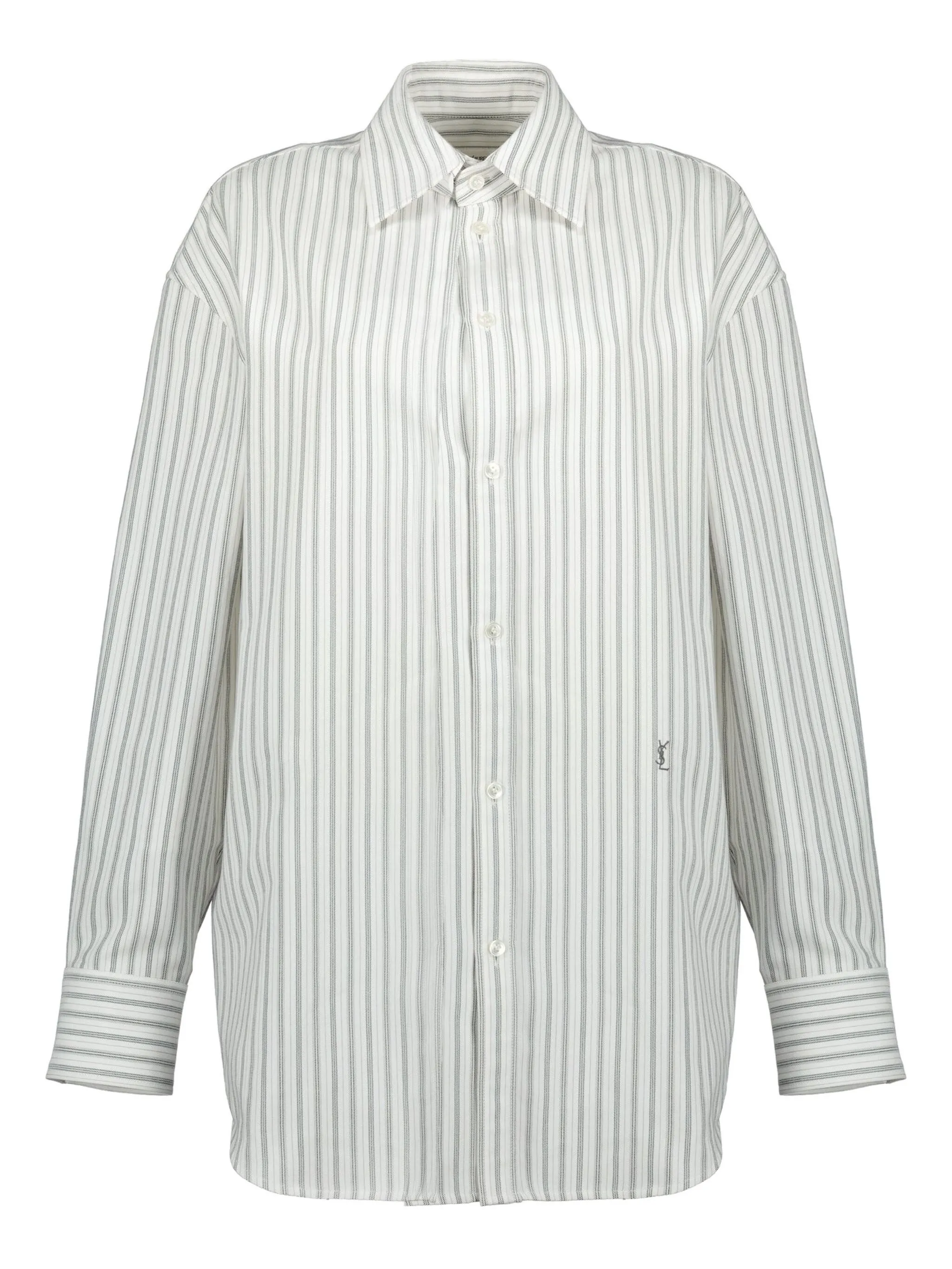 

Рубашка в полоску Saint Laurent, серый