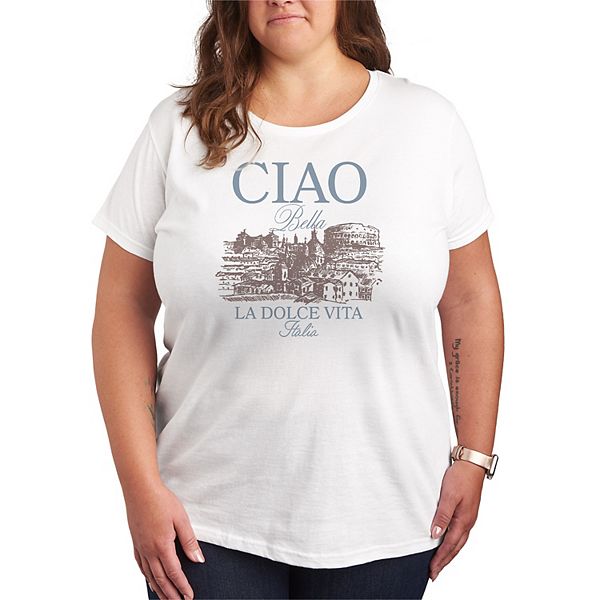 

Футболка Plus size Ciao Bella La Dolce Vita Italia Licensed Character, White, Белый, Футболка Plus size Ciao Bella La Dolce Vita Italia Licensed Character, White