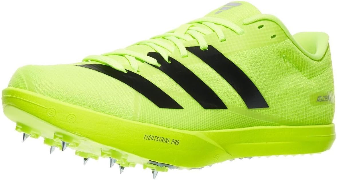 Кроссовки Adidas Унисекс-взрослые Adizero для прыжков в длину, черный/желтый/ярко-желтый — фото 2