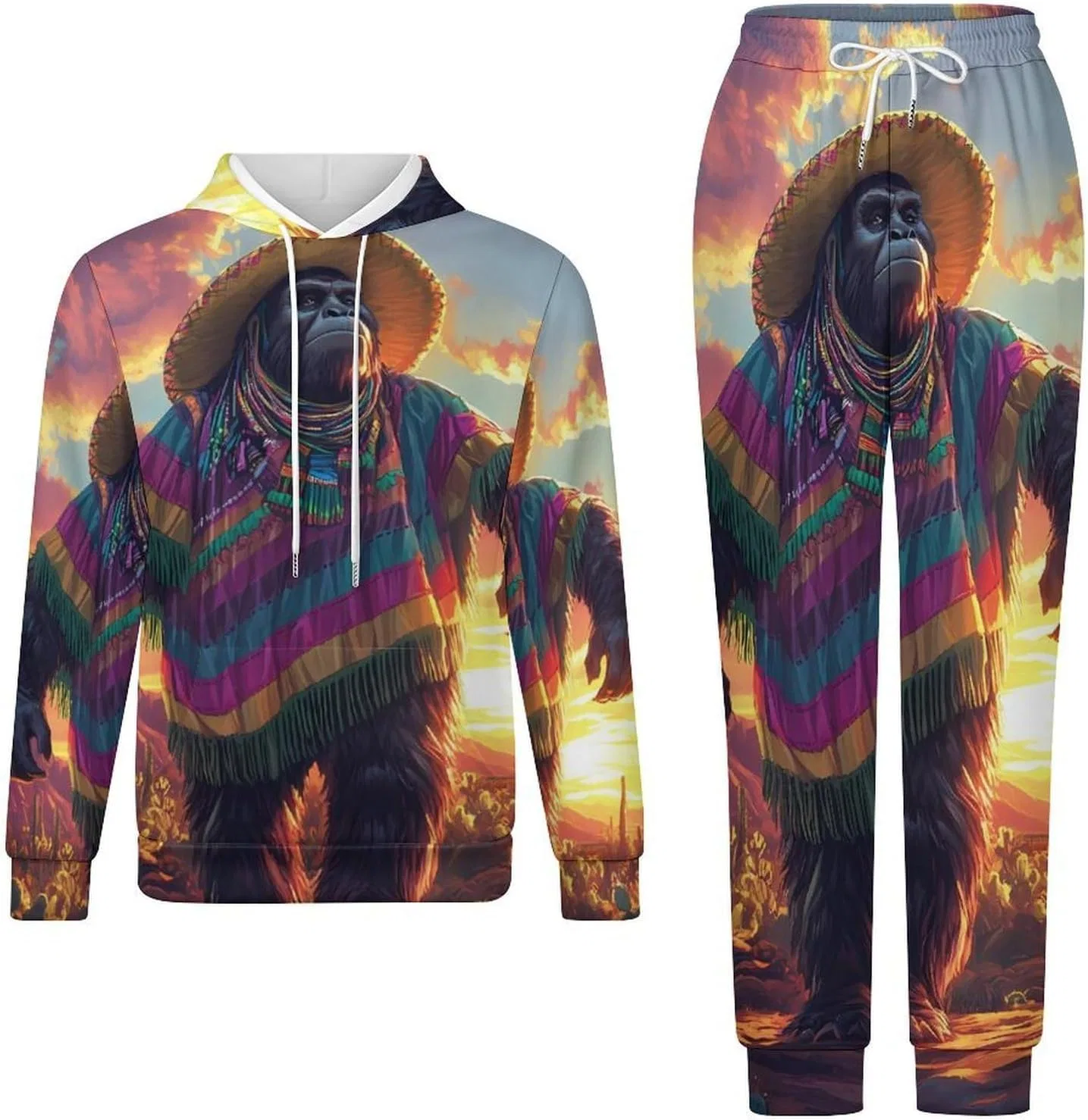 Костюм спортивный мужской с принтом Bigfoot, худи и брюки, Style — фото 4