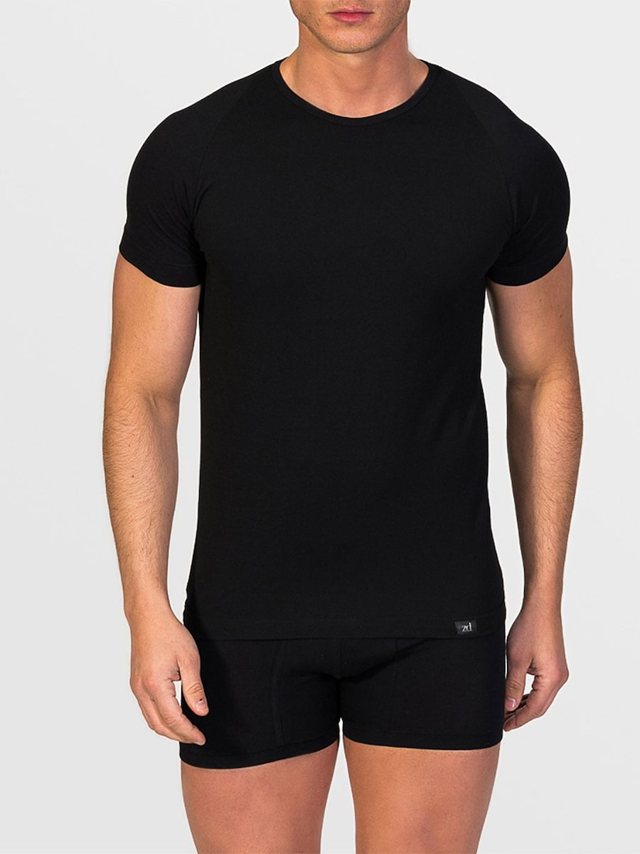 

Нижняя рубашка zd ZERO DEFECTS Crew-neck T-shirt Egiptian cotton, черный