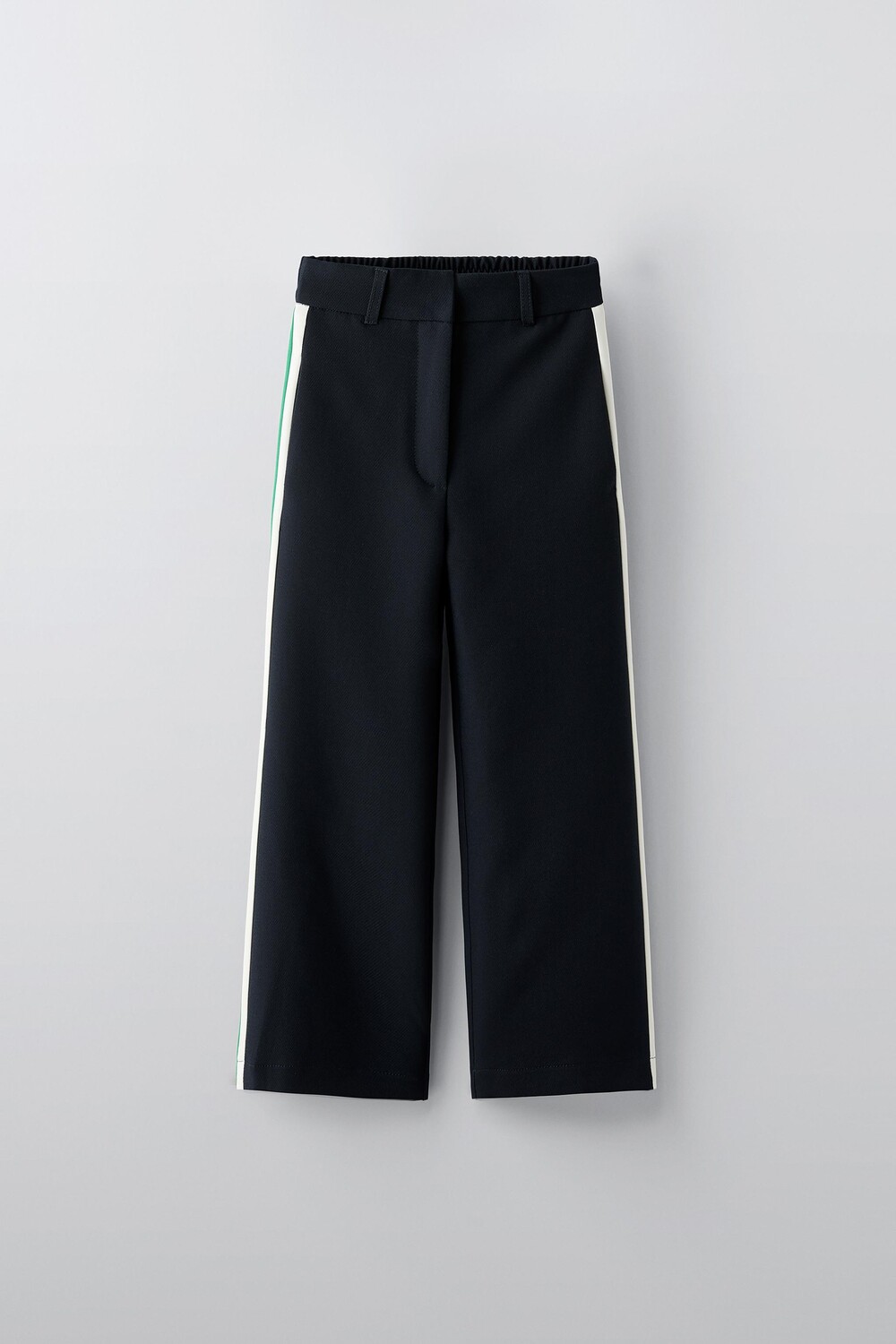 

Брюки с боковой отстрочкой ZARA, темно-синий
