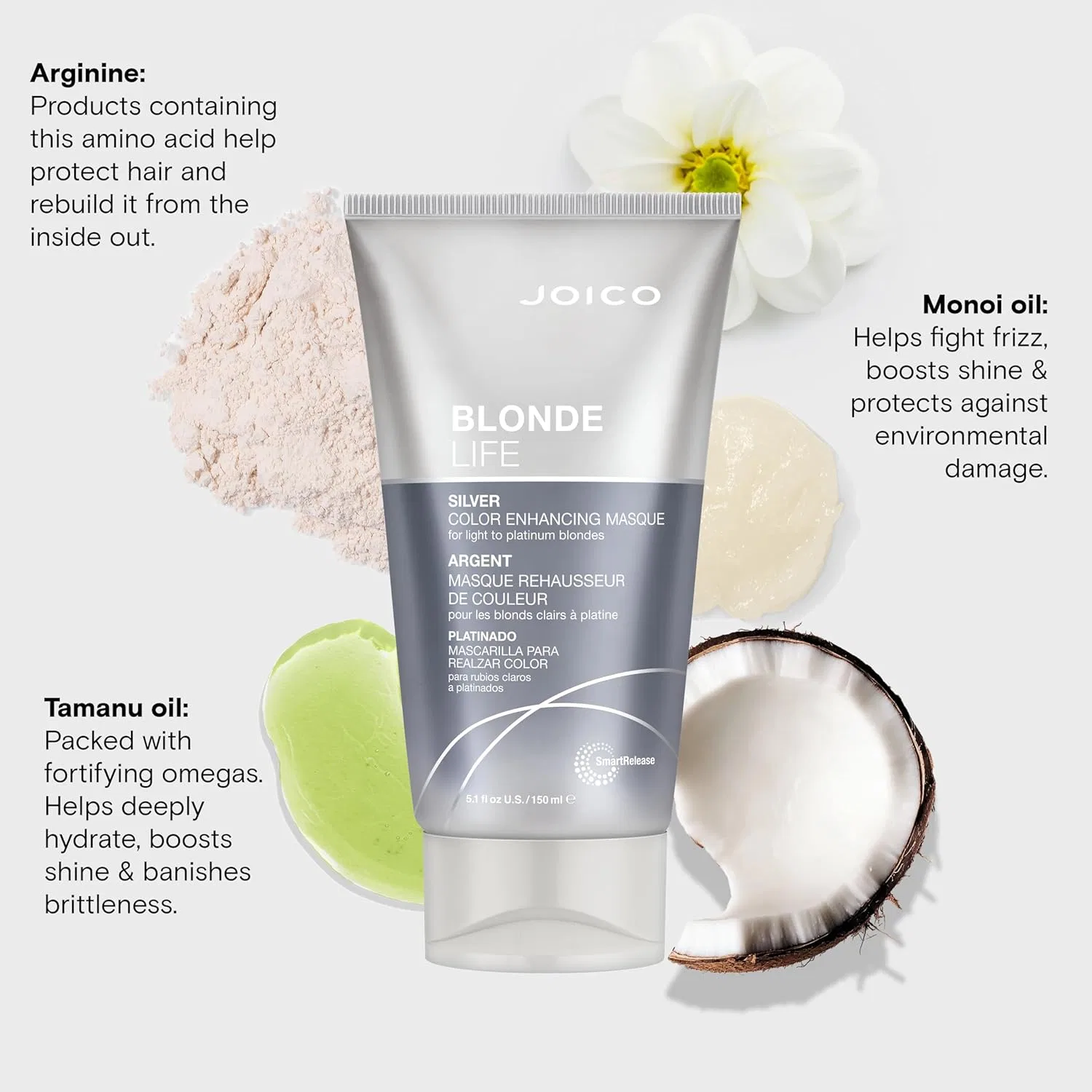 Серебряный уход для блондинок «Blonde Life Colour Treatment» от Joico, 150 мл Joico — фото 4