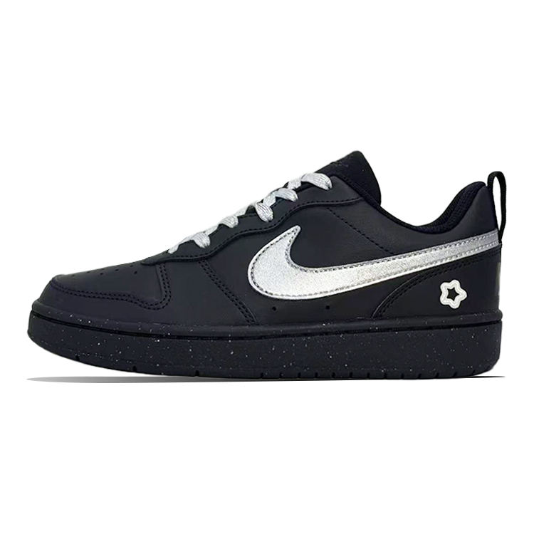 

Nike Court Borough Low top детские скейтбординг кроссовки Black Silver Unisex