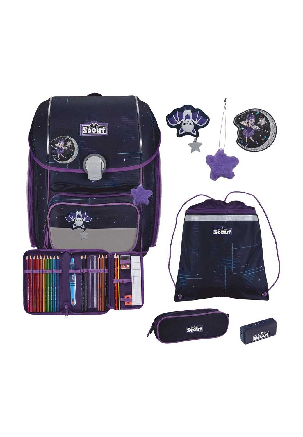 

Набор школьных сумок, 5 штук Scout, цвет Spooky Starlight