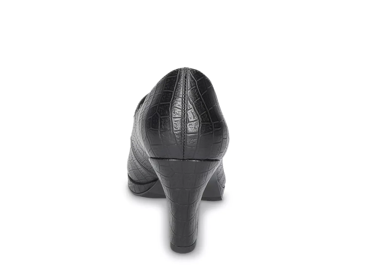 Туфли-лодочки Easy Street Zest Mary Jane, черные, синтетические, с крокодиловым принтом — фото 4