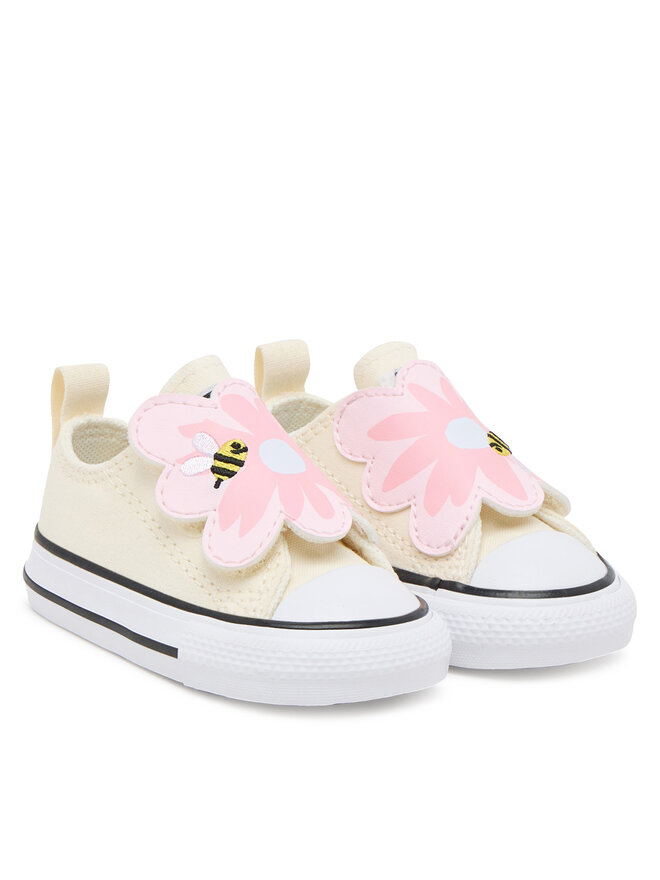 Тканевые кеды Chuck Taylor All Star One Strap Embroidered Floral Easy On A13452C Converse, бежевый — фото 2