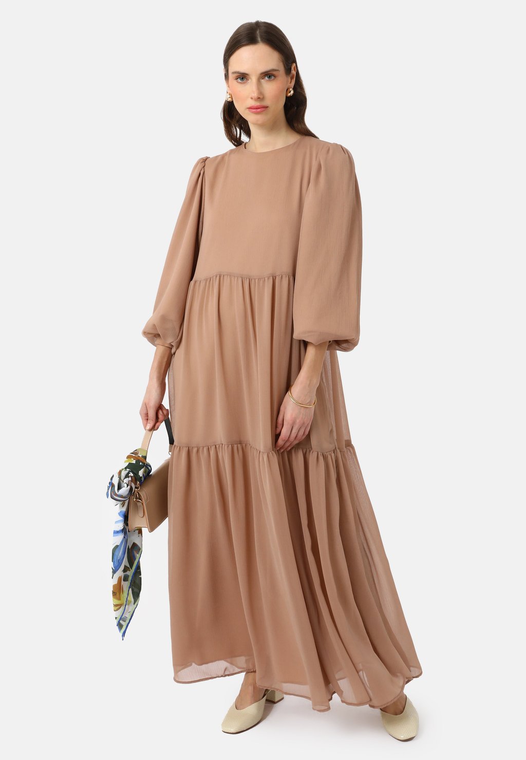 

Платье макси MODEST Modanisa, светло-коричневый