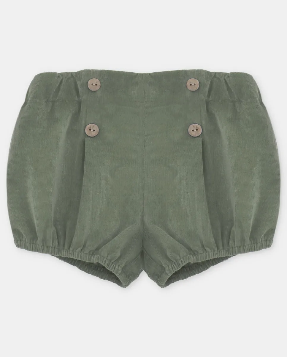 

Вельветовый детский комбинезон для мальчика зеленого цвета Martín Aranda