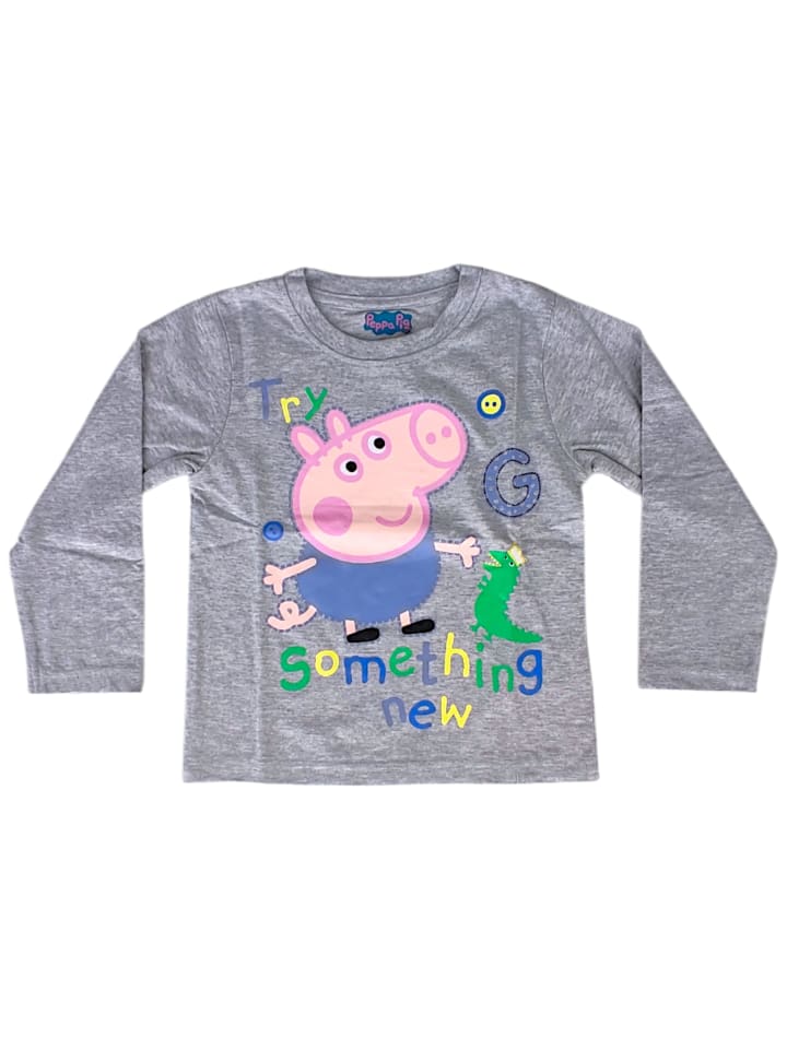 

Рубашка с длинным рукавом Peppa Pig, серый
