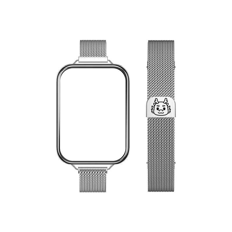 

Ремешок Xiaomi Совместимость Металл 99 мм ~ 168 мм CHENSONG, Small dragon head - thin Milan laser [silver]