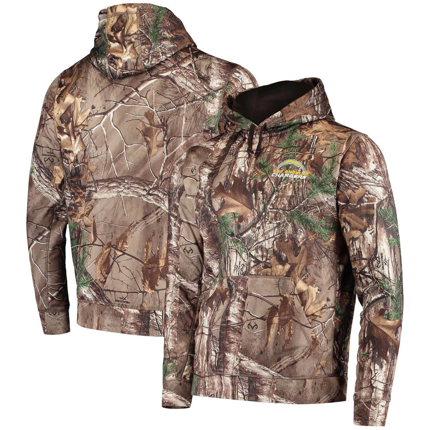 

Мужской флисовый пуловер с капюшоном Dunbrooke Realtree Camo Los Angeles Chargers Circle Champion Tech