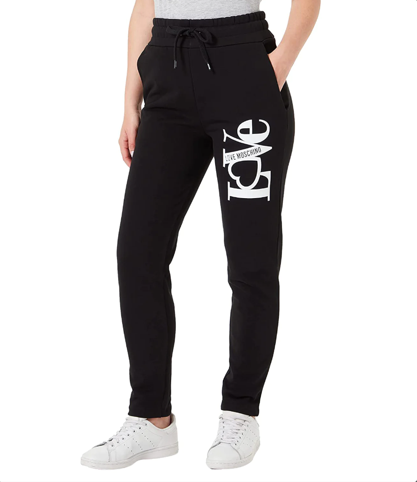 

Черные хлопковые женские спортивные штаны LOVE MOSCHINO