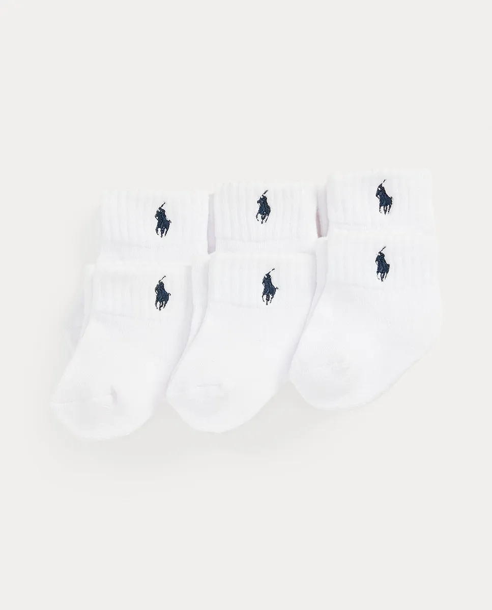 

Набор из 6 детских носков с вышитой лошадкой Polo Ralph Lauren, белый