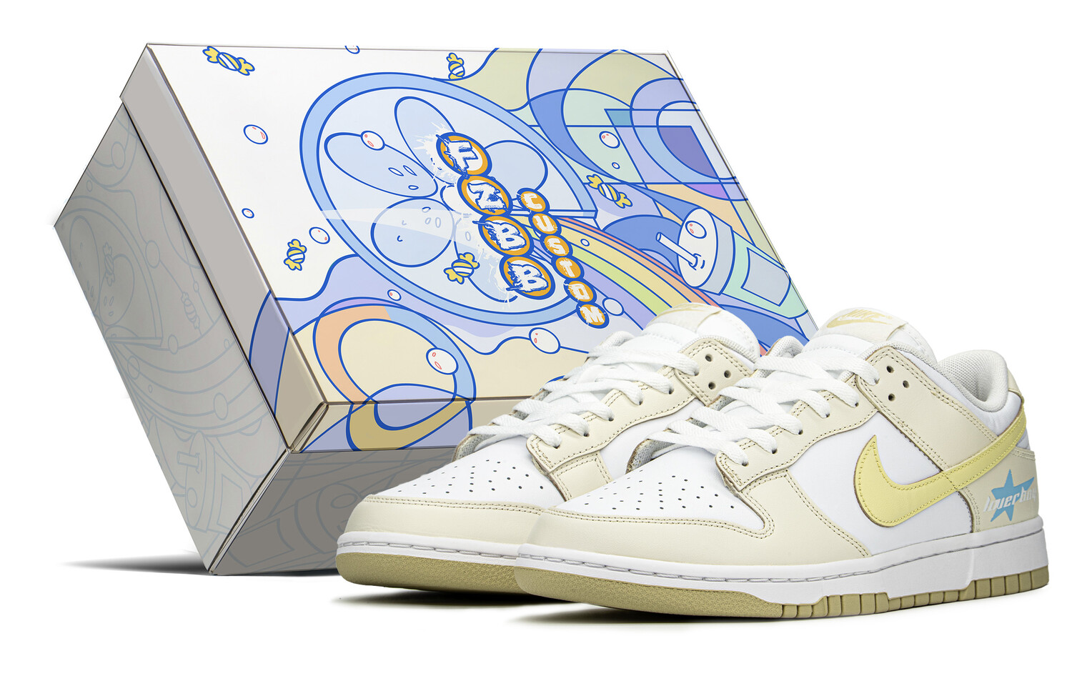 

Кроссовки Nike Dunk, желтый/белый