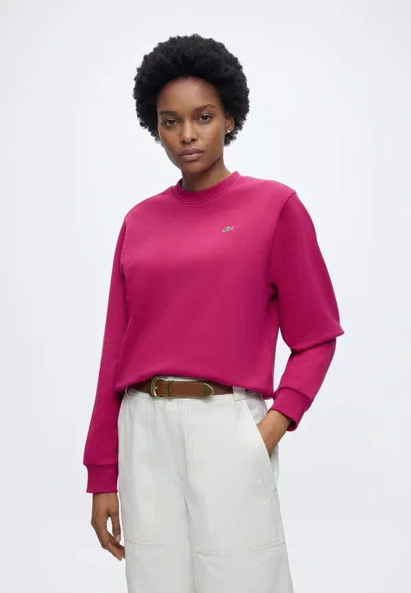 Толстовка Lacoste Relaxed Fit, рубиново-красный — фото 4
