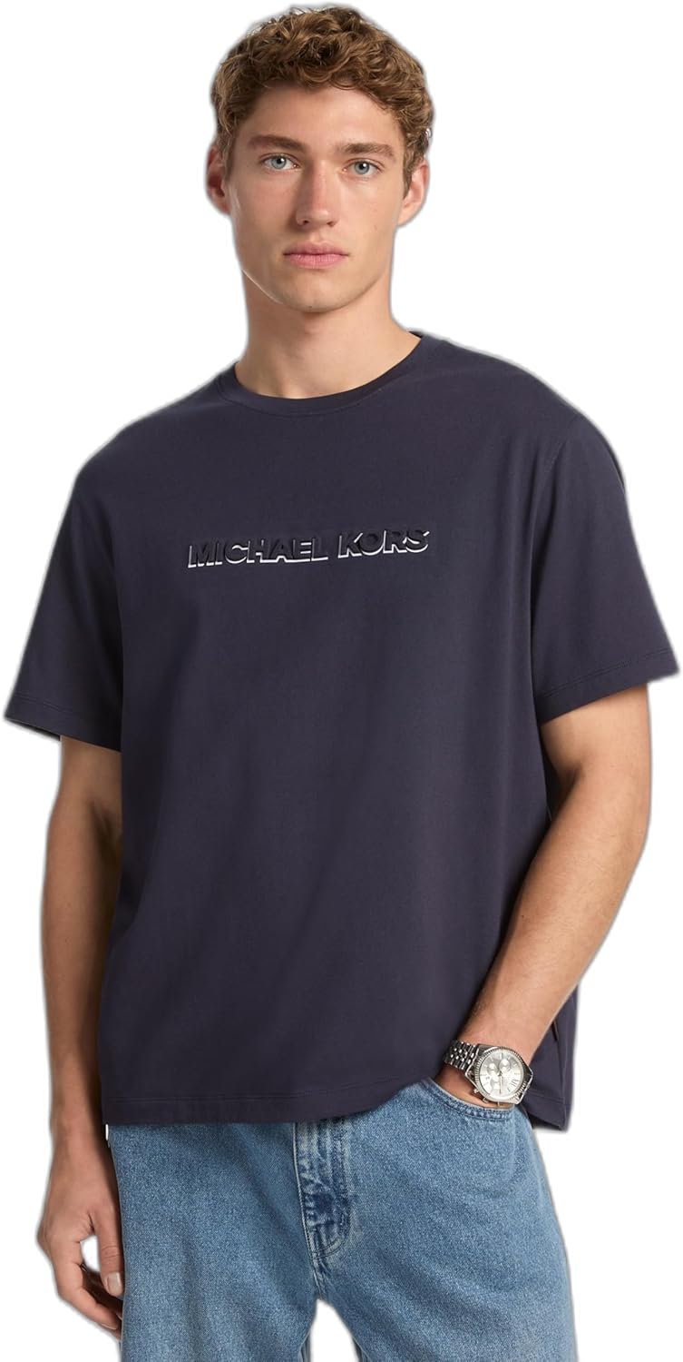 

Мужская футболка Michael Kors с тисненым логотипом Shadow, Midnight, Синий, Мужская футболка Michael Kors с тисненым логотипом Shadow, Midnight