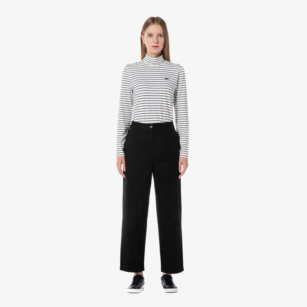Женские брюки Lacoste Barrel Fit, чёрные