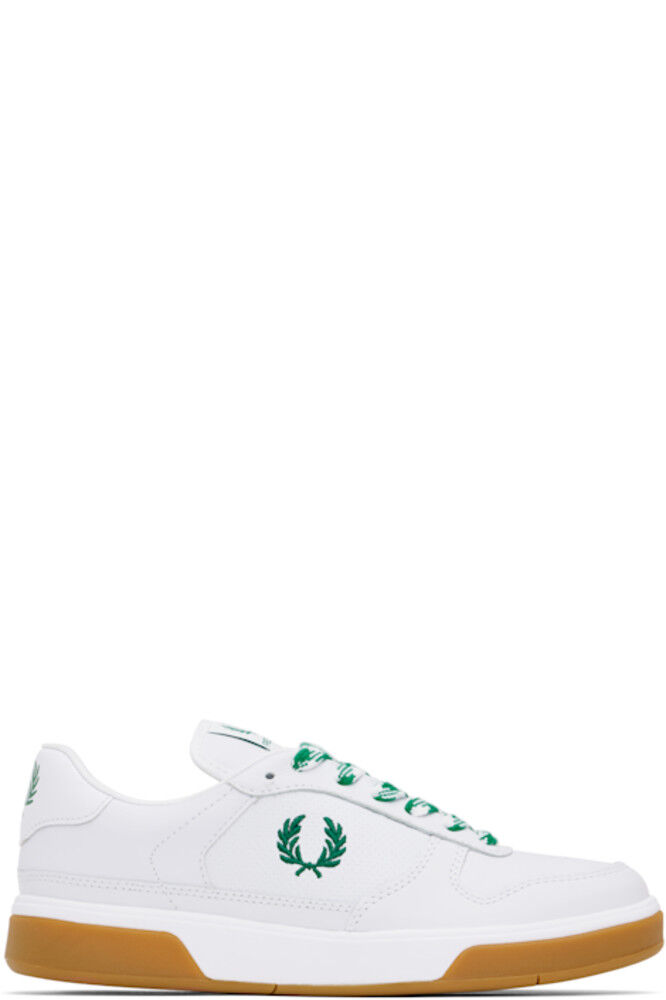 

Бело-зеленые кроссовки B300 Fred Perry