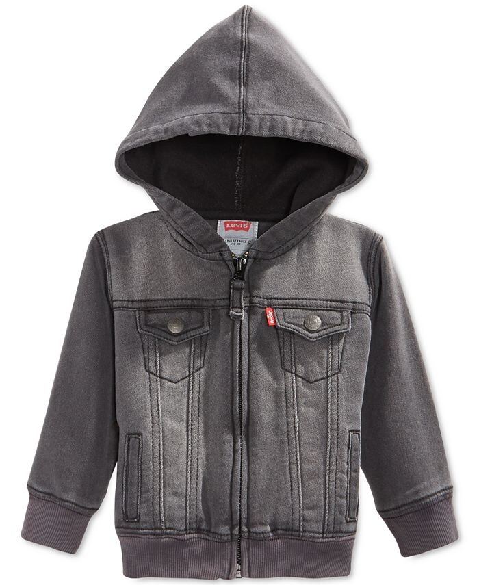 

Вязаная куртка с капюшоном для мальчиков и девочек Levi's, серый