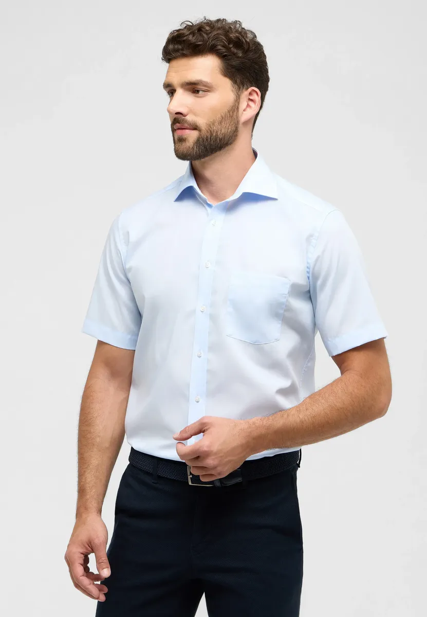 

Рубашка Eterna с короткими рукавами "MODERN FIT", голубой