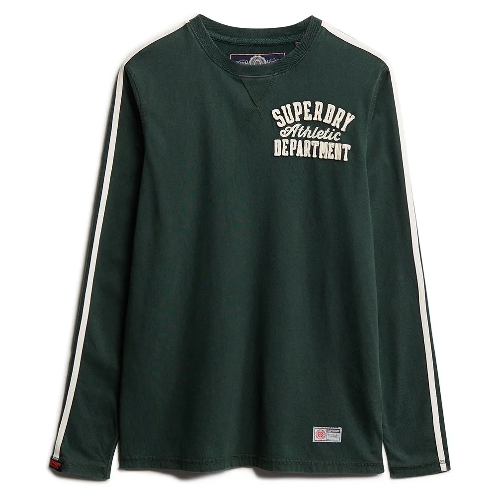 Футболка Superdry Vintage Athletic long sleeve, зеленый — фото 2