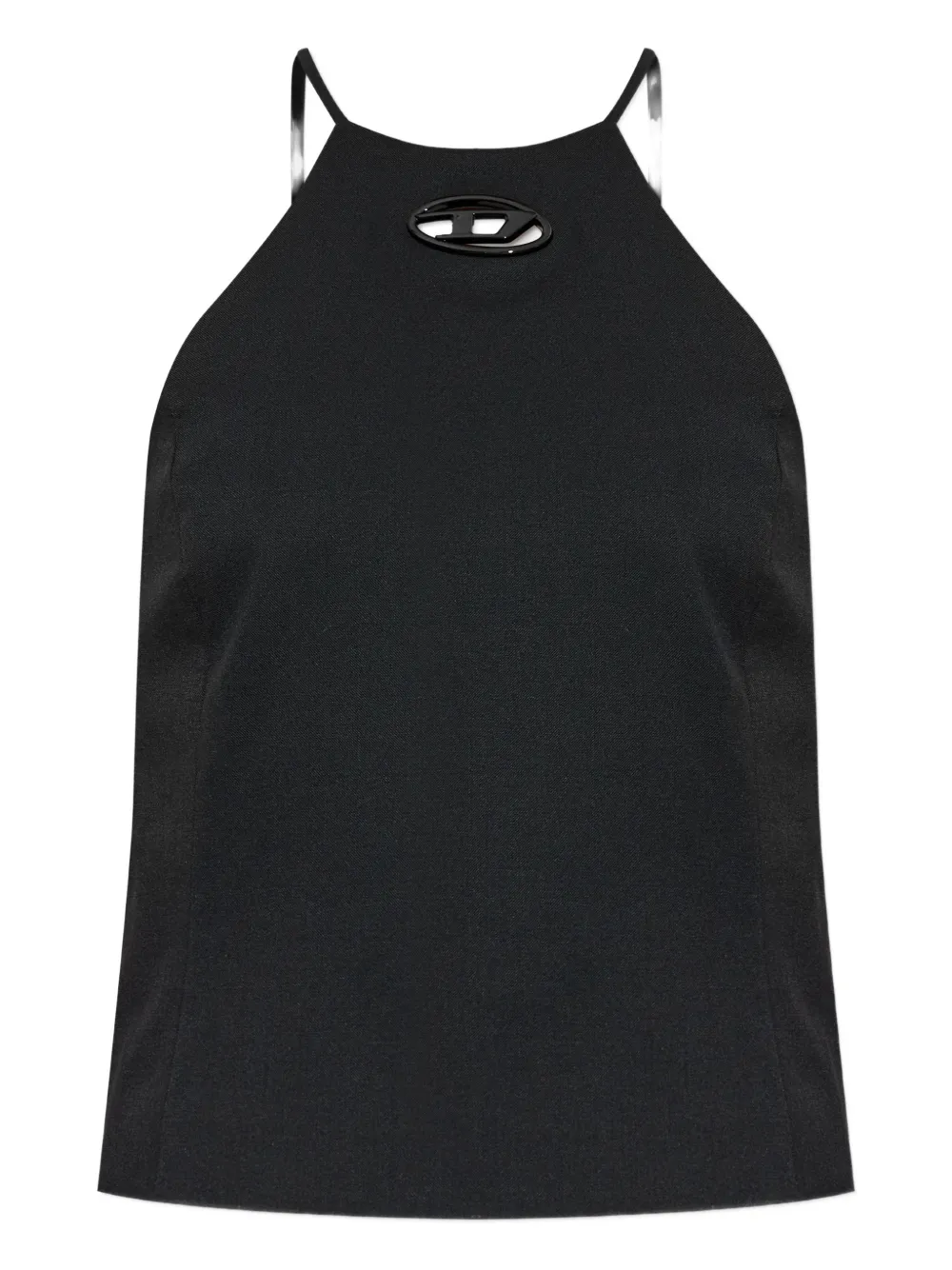 

Топ с логотипом T-Elma и воротником-хальтер Diesel, черный