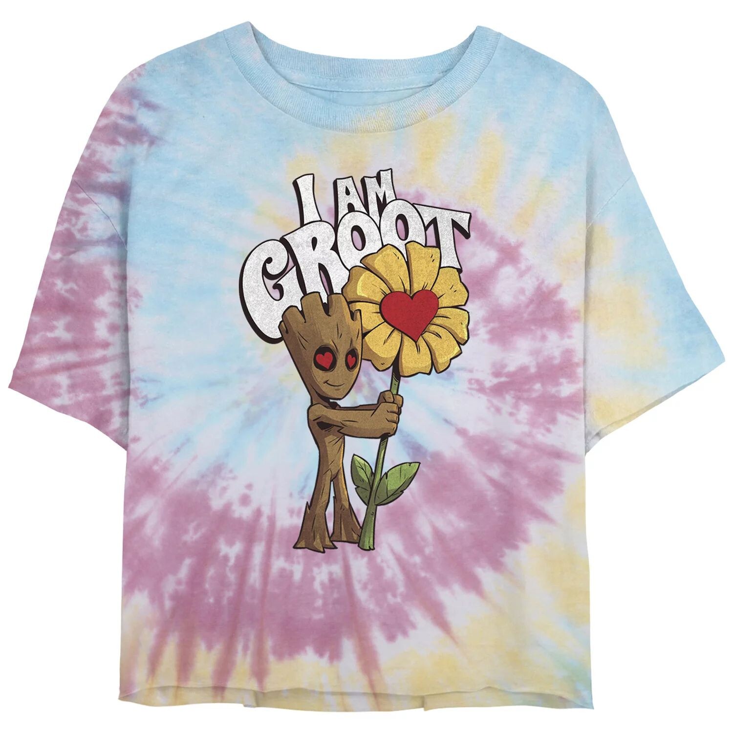 

Футболка Tie Dye для юниоров Marvel Guardians I AM GROOT Daisy Flower Licensed Character