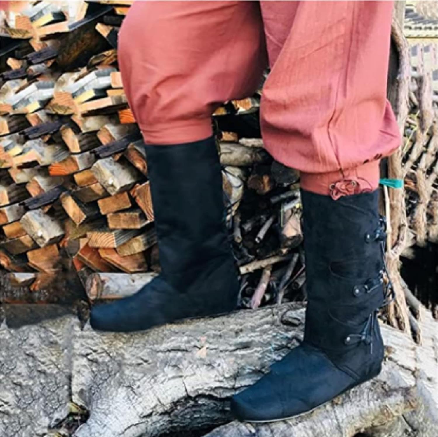 

Ботинки RUMITY с плоской подошвой, на шнуровке, кожаные, ботинки рыцаря, водонепроницаемые ботинки из искусственной кожи для мужчин и женщин, 38-48 (коричневый, 38)