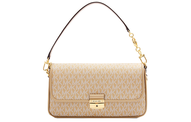 

MICHAEL KORS Женская кожаная сумка через плечо Bradshaw Trumpets, цвет Camel