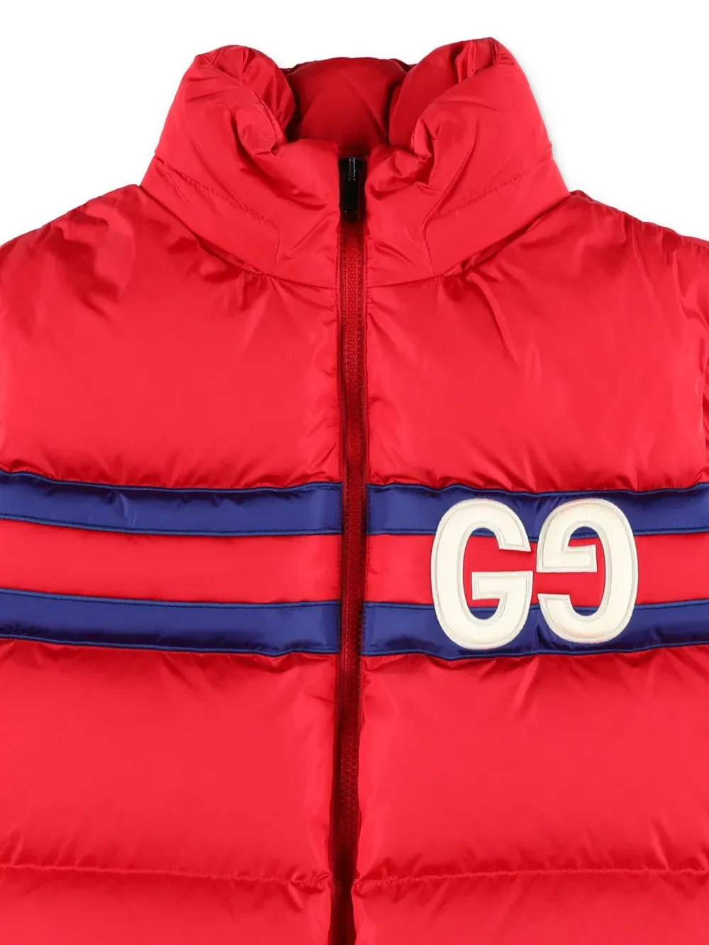 Жилет с вышитым логотипом Gucci Kids, красный — фото 3