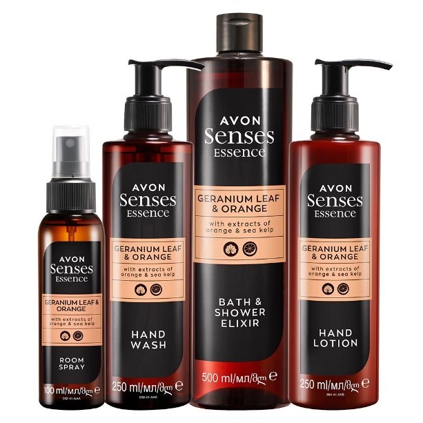 

Набор из 4 косметических средств для ванны AVON Essence Geranium Leaf and Orange